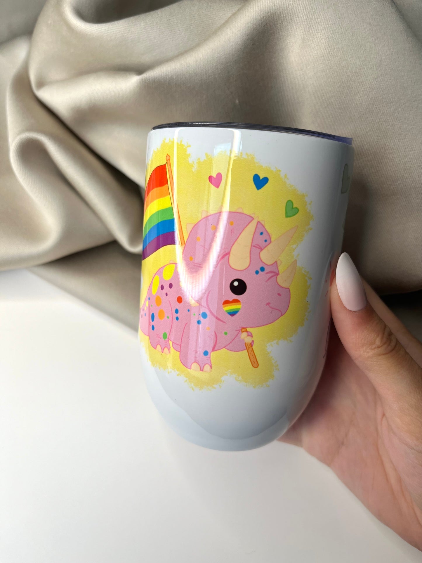 Regenbogen Dino, Coffee to go Becher